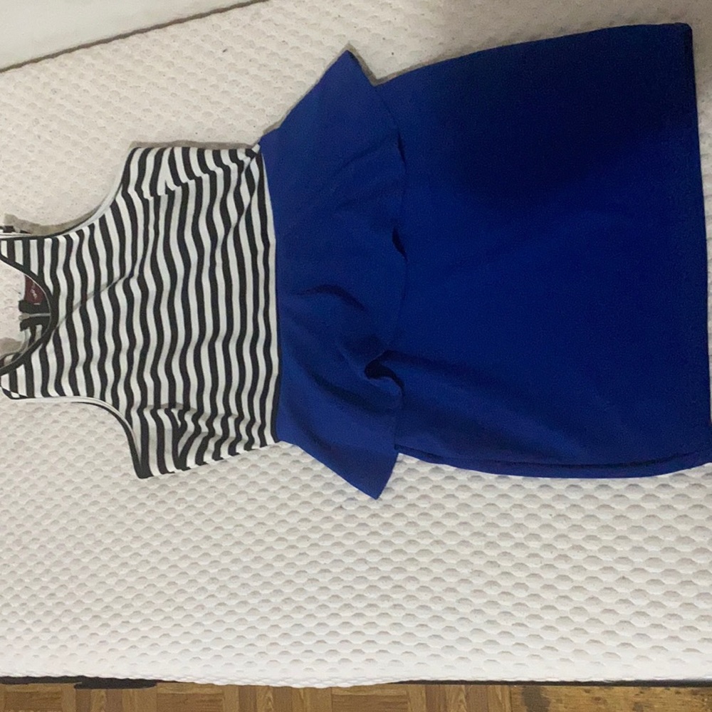 Cute blue and stripped dress